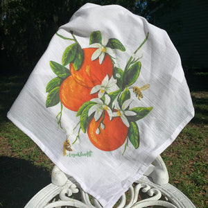 Orange Blossom Tea Towel
