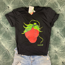 Load image into Gallery viewer, Art Tee ~ Black Sassy Strawberry