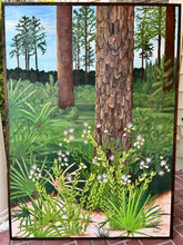 Load image into Gallery viewer, Florida Pines  - acrylic on canvas original - framed - large art