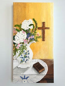 Pray - Original Acrylic Art - 12" x 24"