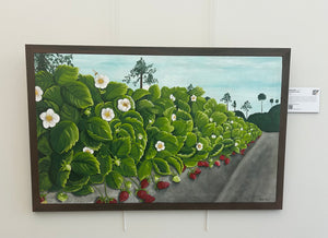 Strawberry Fields- Original Art - large acrylic painting - Florida Art