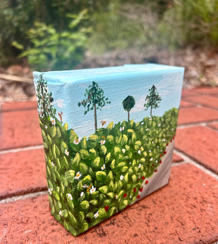 Strawberry Fields  Mini - Small Painting - Original Art