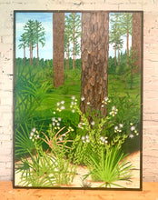 Load image into Gallery viewer, Florida Pines - 43&quot; x 60&quot; - acrylic on canvas original - framed