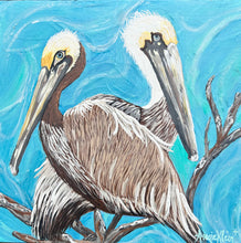 Load image into Gallery viewer, Sisters Pelican Print - Original Art - Coastal Art - Beach Art - Bird Art