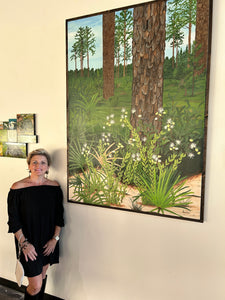 Florida Pines - 43" x 60" - acrylic on canvas original - framed