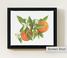 Load image into Gallery viewer, Citrus Sparkle - Art Print - Orange Art - Orange Blossoms - Oranges