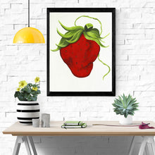 Load image into Gallery viewer, Sassy Strawberry - Art Print - Strawberry Art - Strawberries - Fresh Art