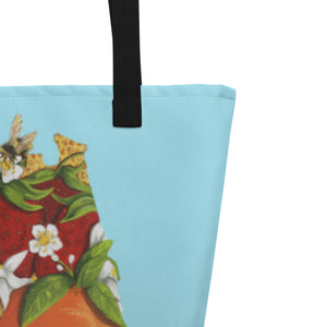 Emma's Florida All-Over Print Large Tote Bag - Summer Bag - Beach Bag - Florida Art