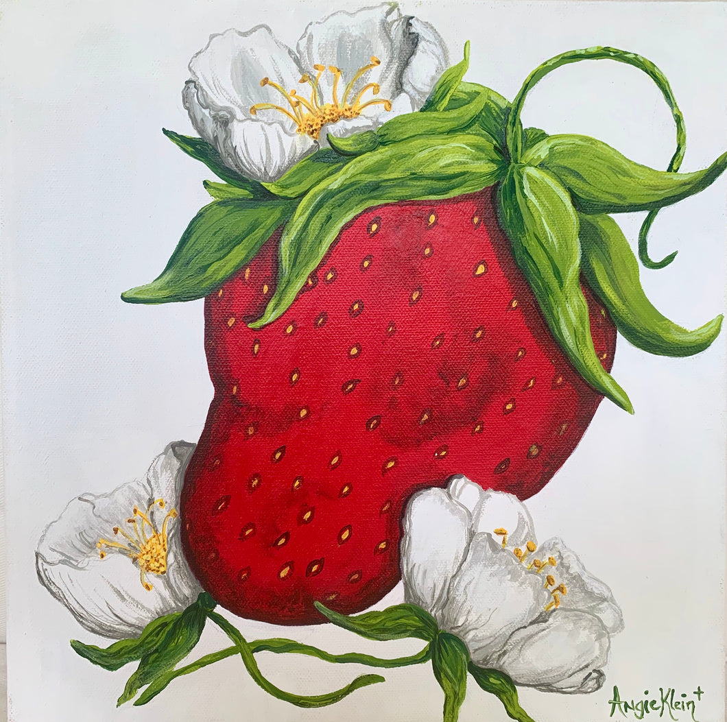 Bright Berry Blossoms - Original Art