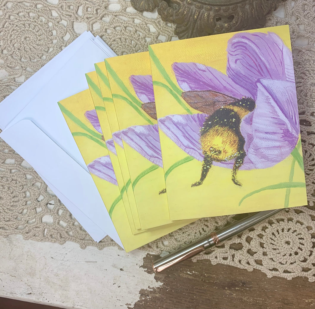 Bee Butt Note Cards- Bumble Bee Cards- Stationary - Blank Note cards