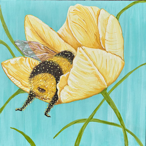 Bee Butt in Bright Blue - Original