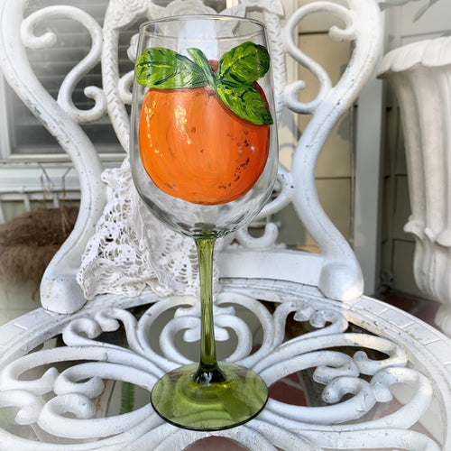 Orange Wine Glass