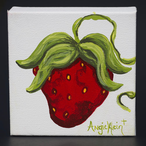 Small Sassy Strawberry on Canvas
