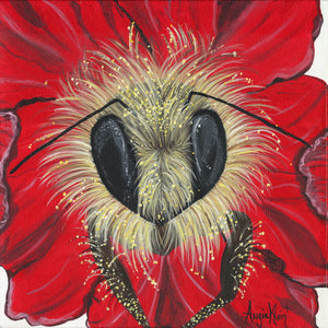 Bee-autiful Hibiscus - Original Art